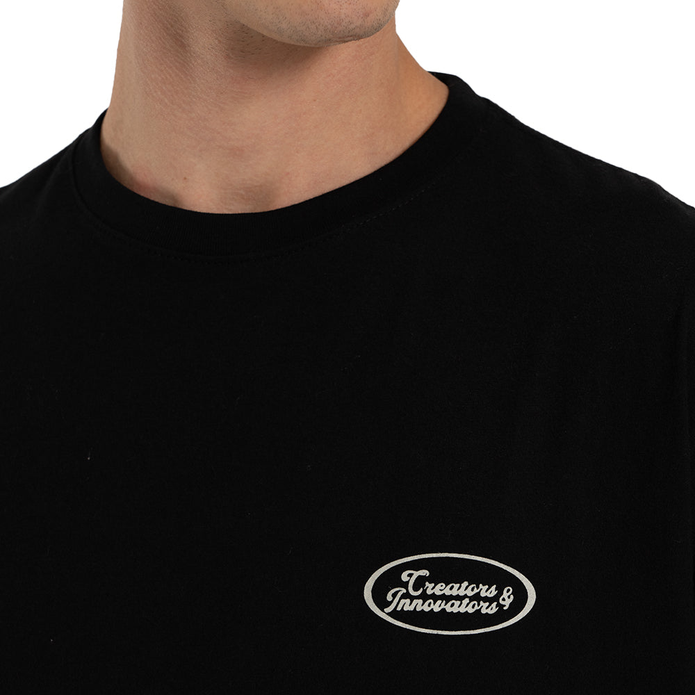 Camiseta Vissla Creators ID Preta Manga Curta