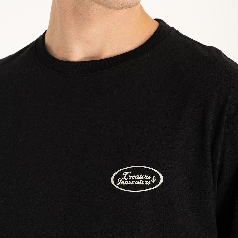 Camiseta Vissla Creators Bird Preta Manga Curta