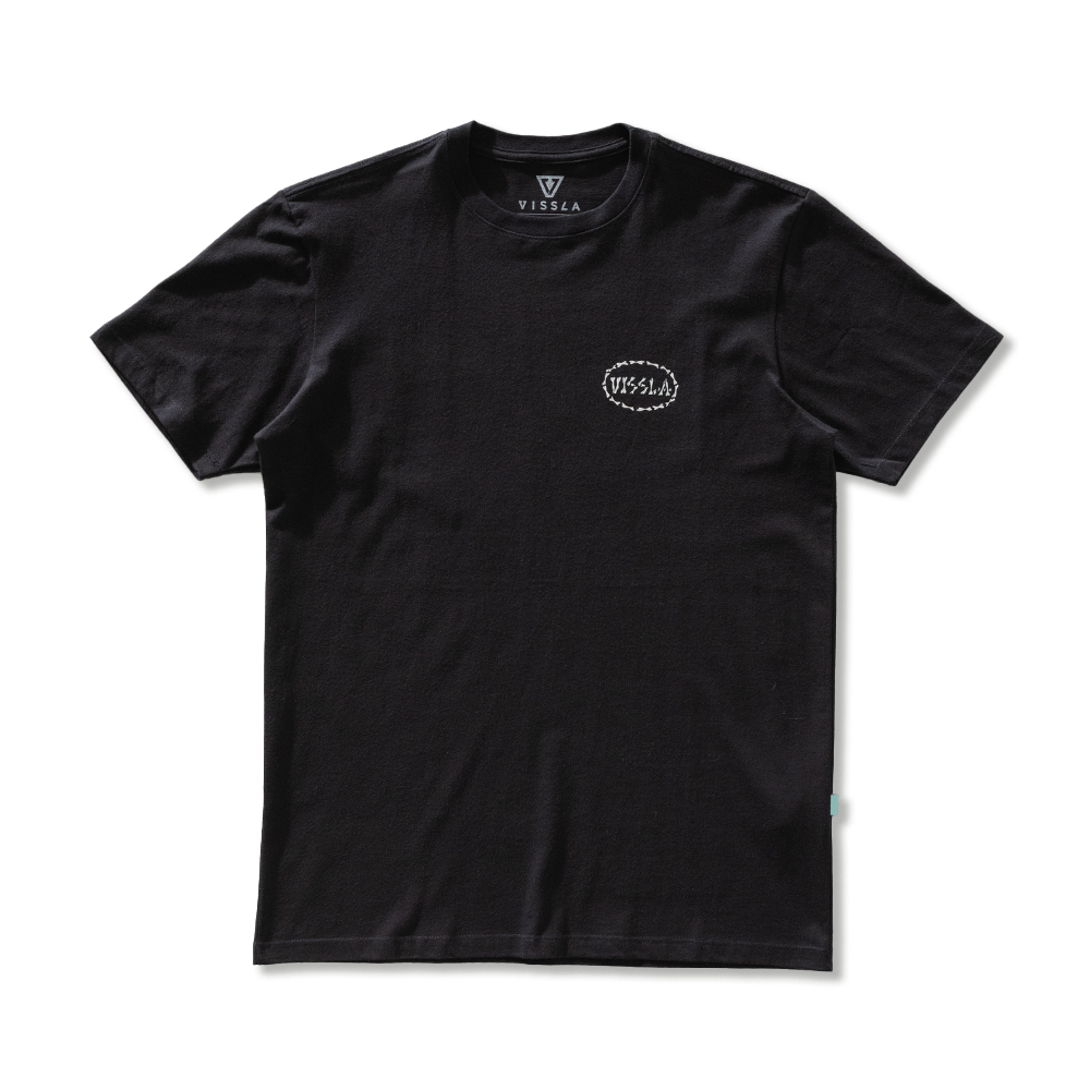 Camiseta Manga Curta Preta Vissla Bone Cove
