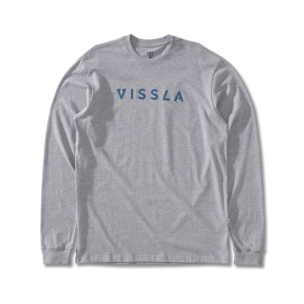 Camiseta Manga Longa Vissla Foudation Cinza