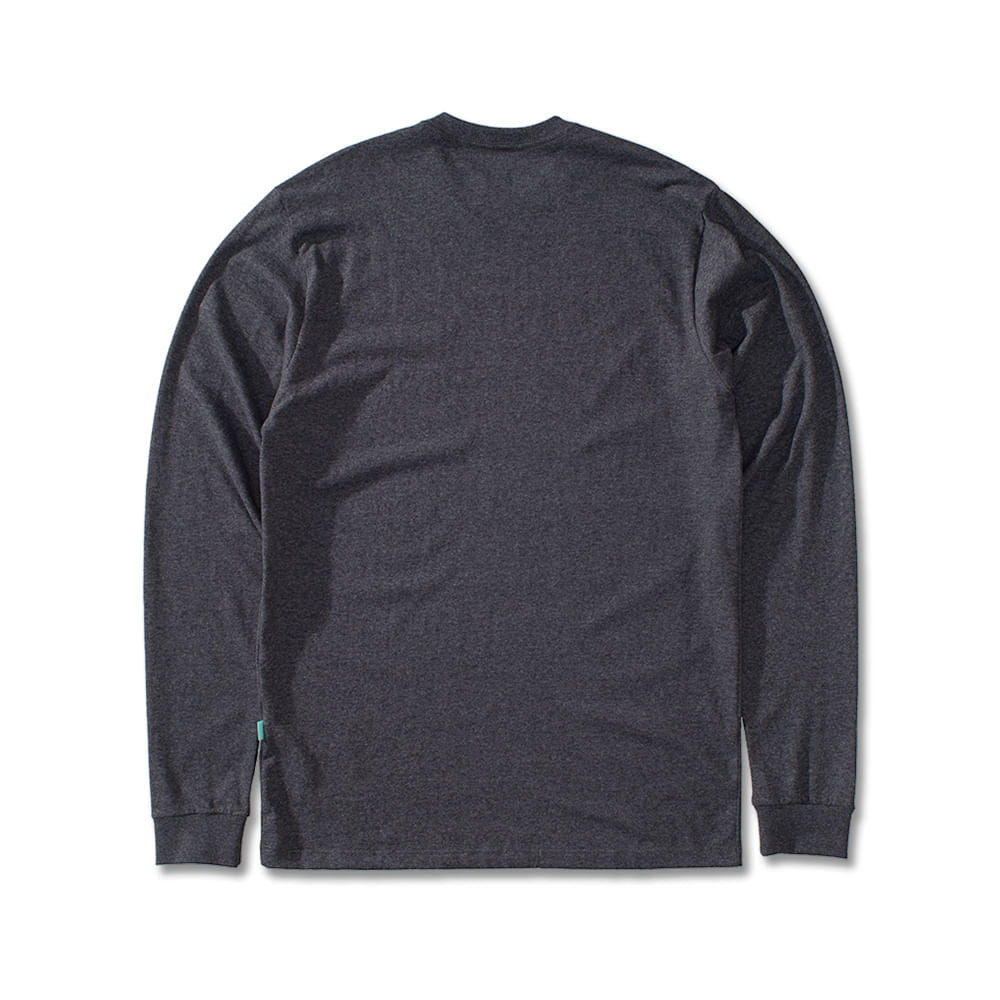 Camiseta Manga Longa Vissla Foudation Mescla Preto