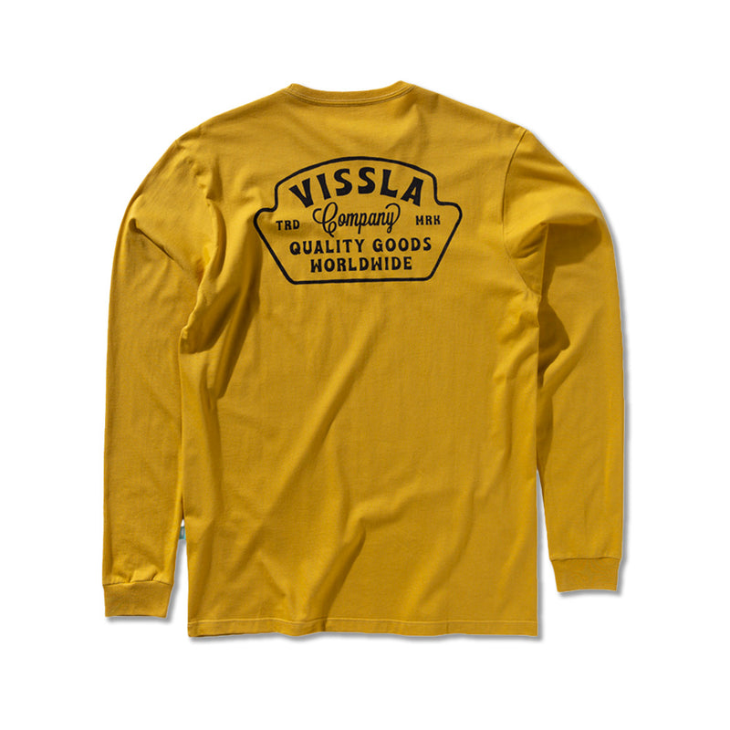 Camiseta Manga Longa Vissla Quality Goods Amarelo