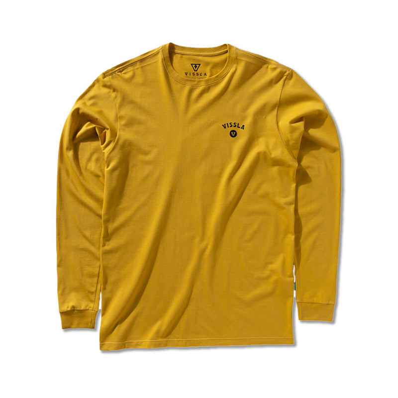 Camiseta Manga Longa Vissla Quality Goods Amarelo