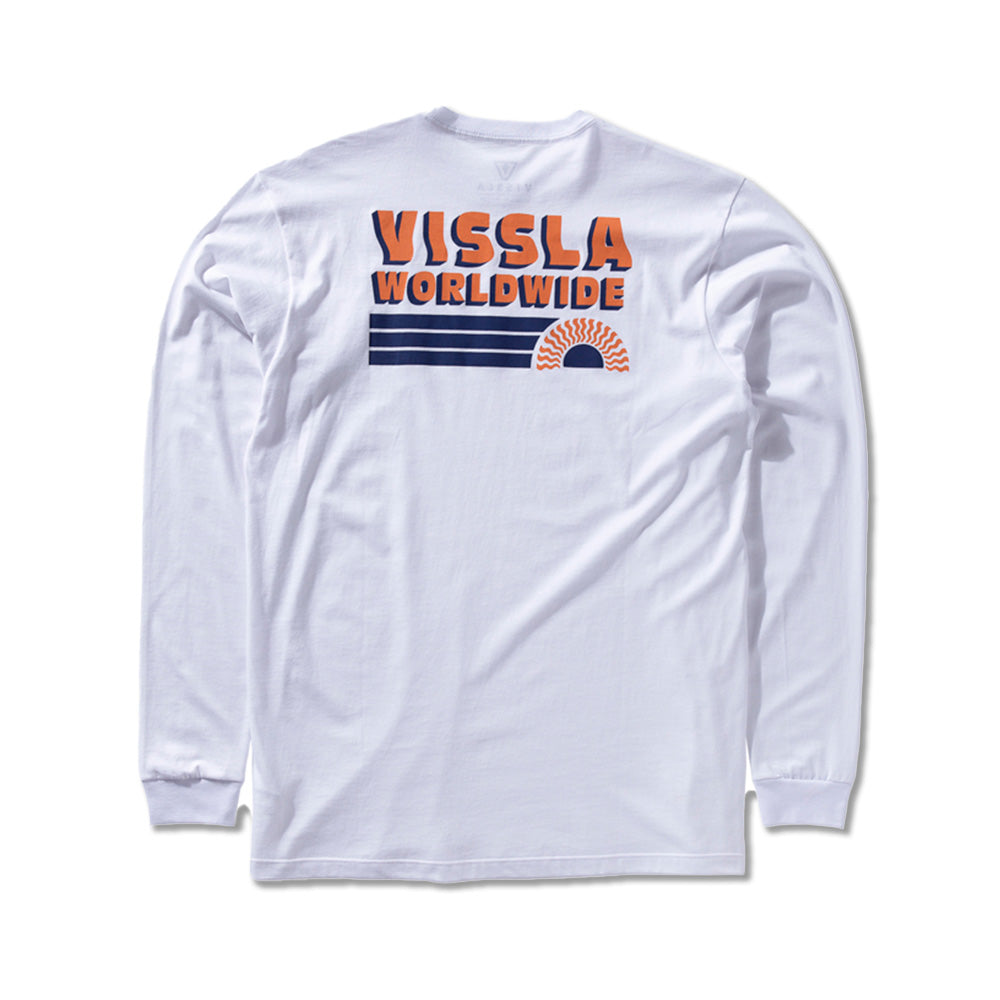 Camiseta Manga Longa Vissla Speed Wobble Branco