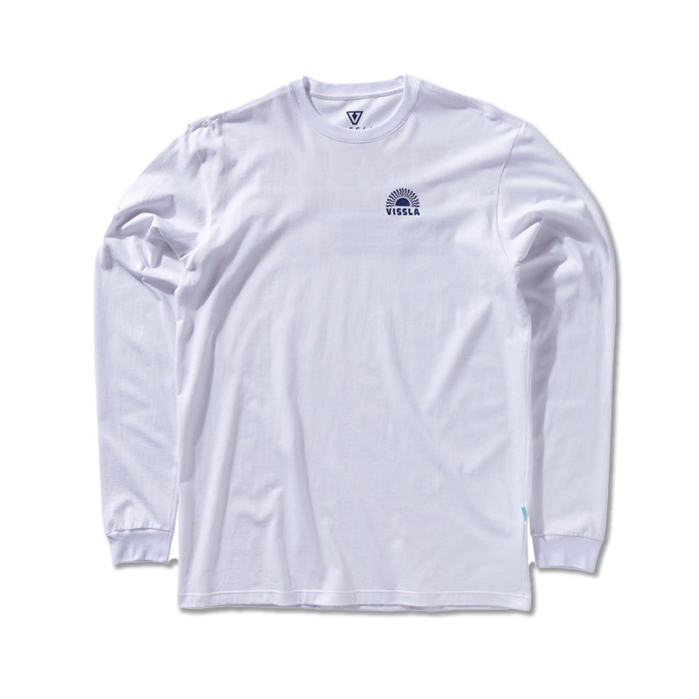 Camiseta Manga Longa Vissla Speed Wobble Branco