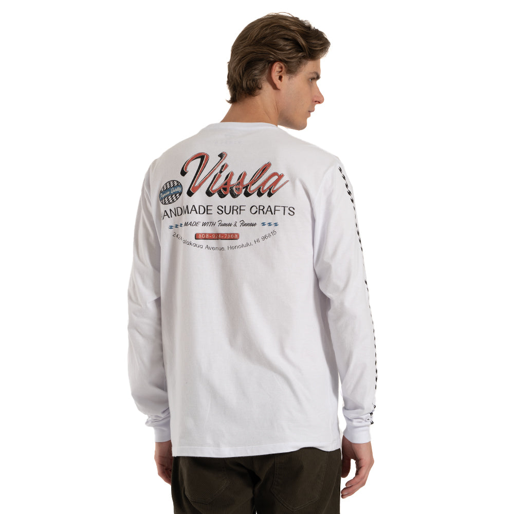 Camiseta Vissla Handmade Branca Manga Longa