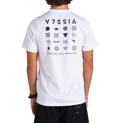 Camiseta Vissla Glyphs Comp Lite Branco