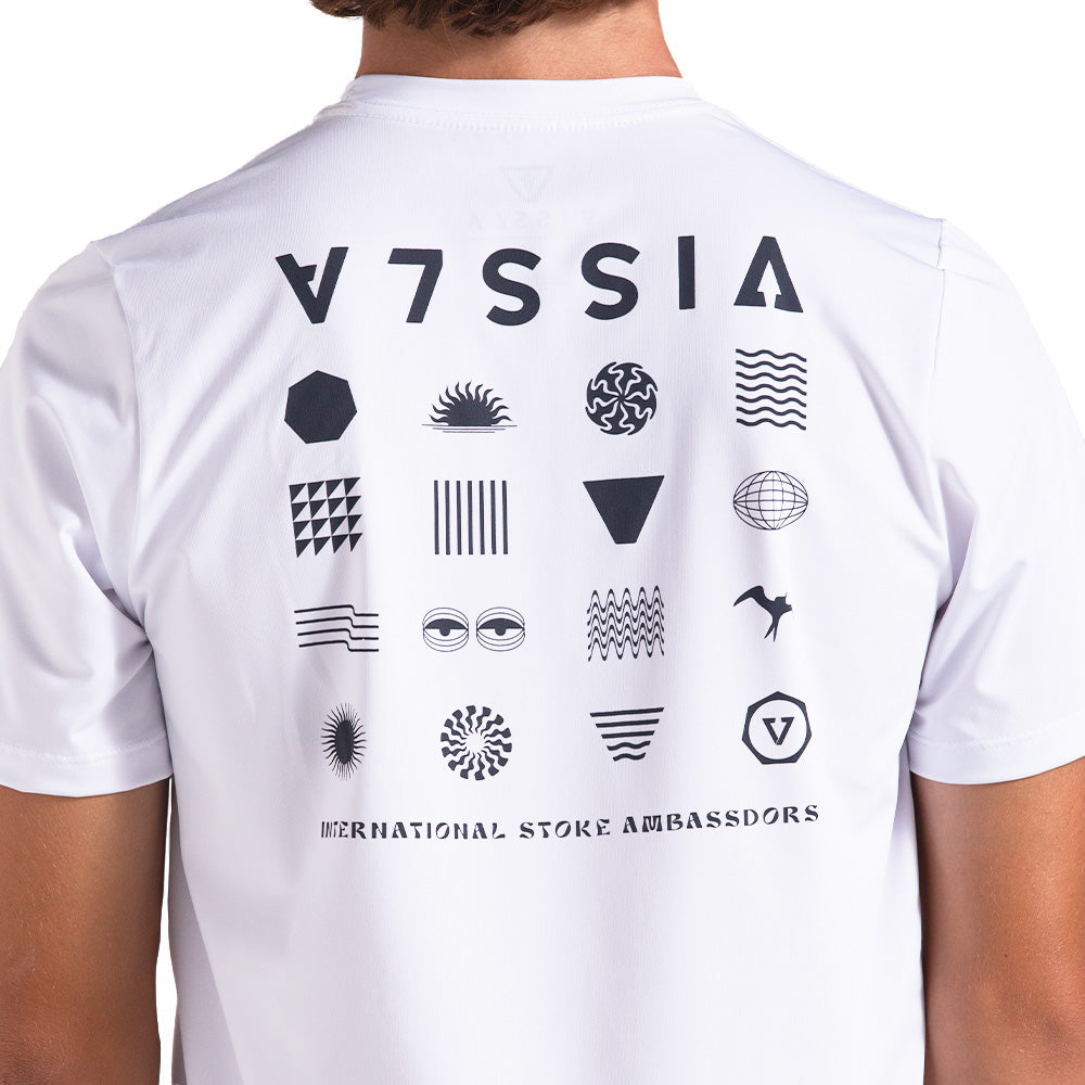 Camiseta Vissla Glyphs Comp Lite Branco