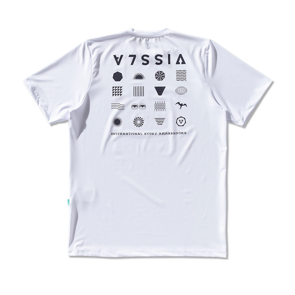 Camiseta Vissla Glyphs Comp Lite Branco