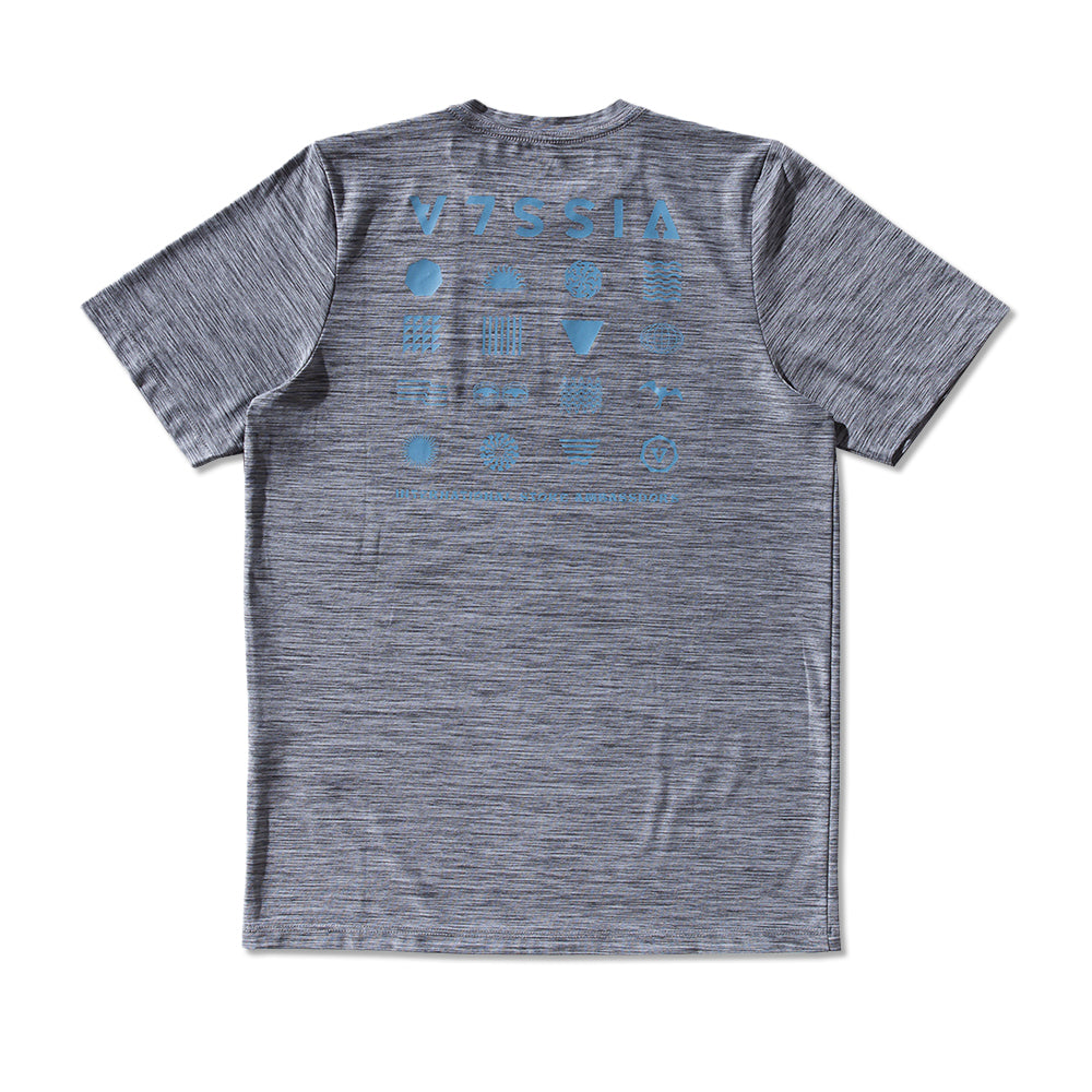 Camiseta Vissla Glyphs Comp Lite Cinza