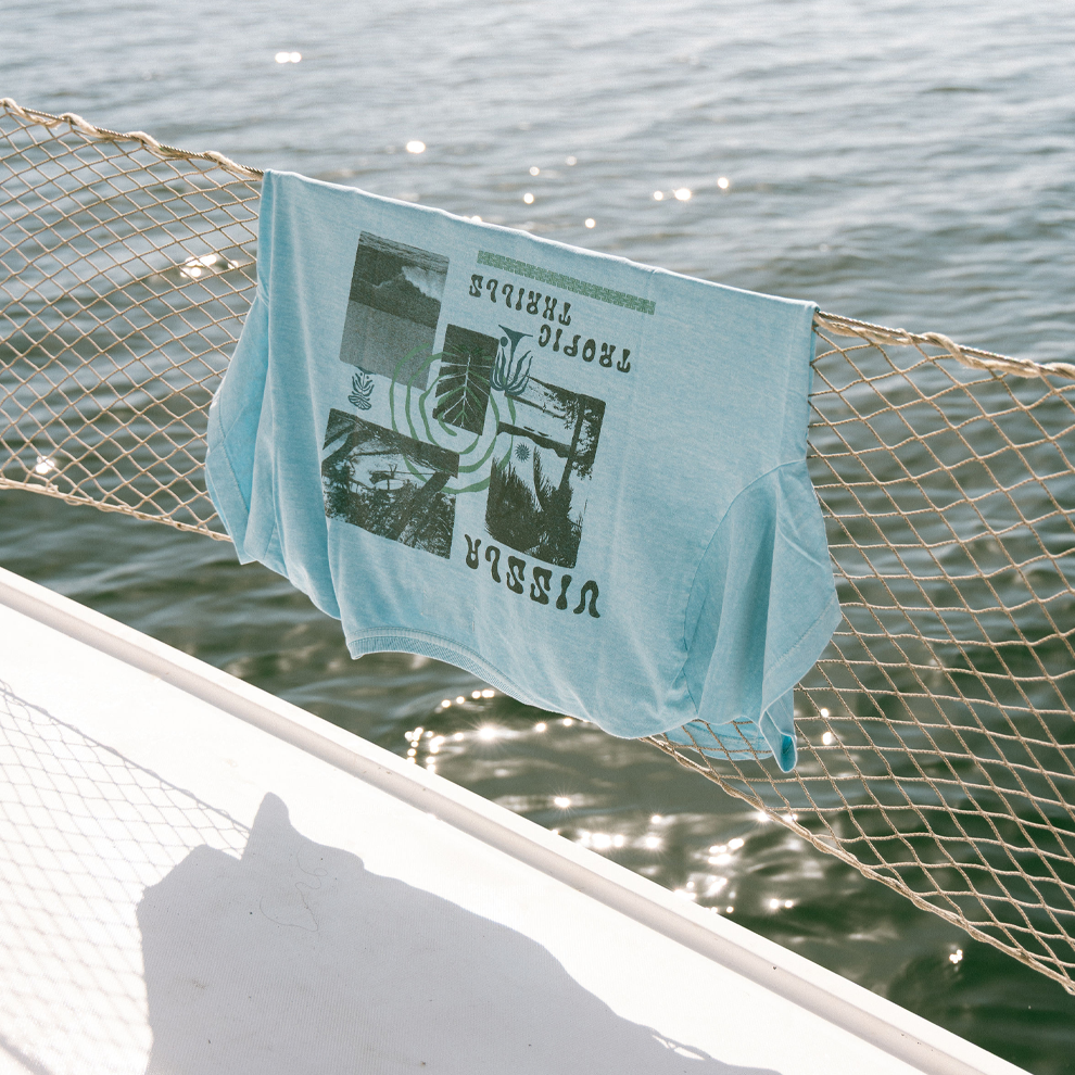 Camiseta Especial Azul Vissla Tropic Thrilss