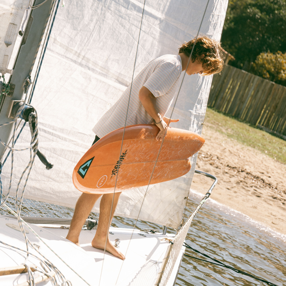 Camiseta Especial Off White Vissla Super Stripe