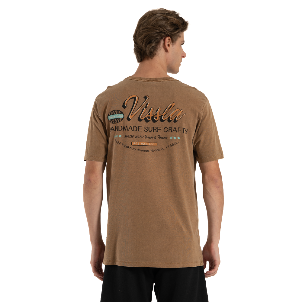 Camiseta Especial Handmade Vissla Marrom