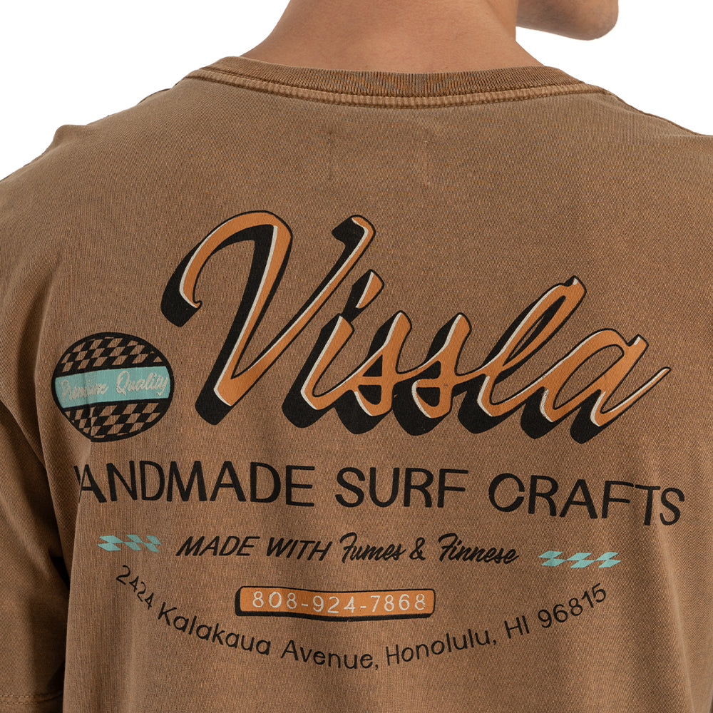 Camiseta Especial Handmade Vissla Marrom