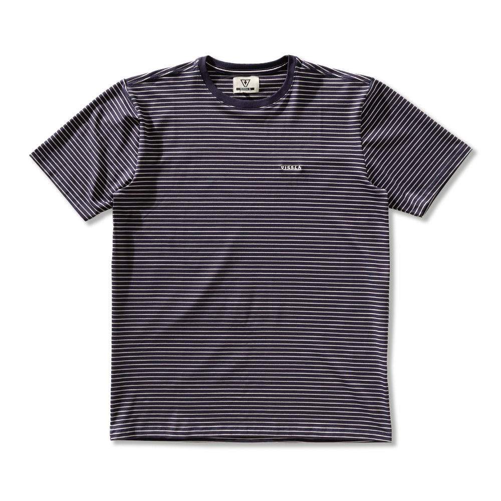 Camiseta Vissla Super Stripe Especial Listrada Azul Marinho