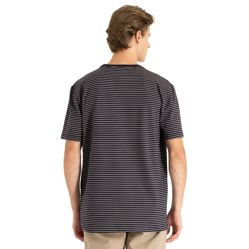 Camiseta Vissla Super Stripe Especial Listrada Azul Marinho