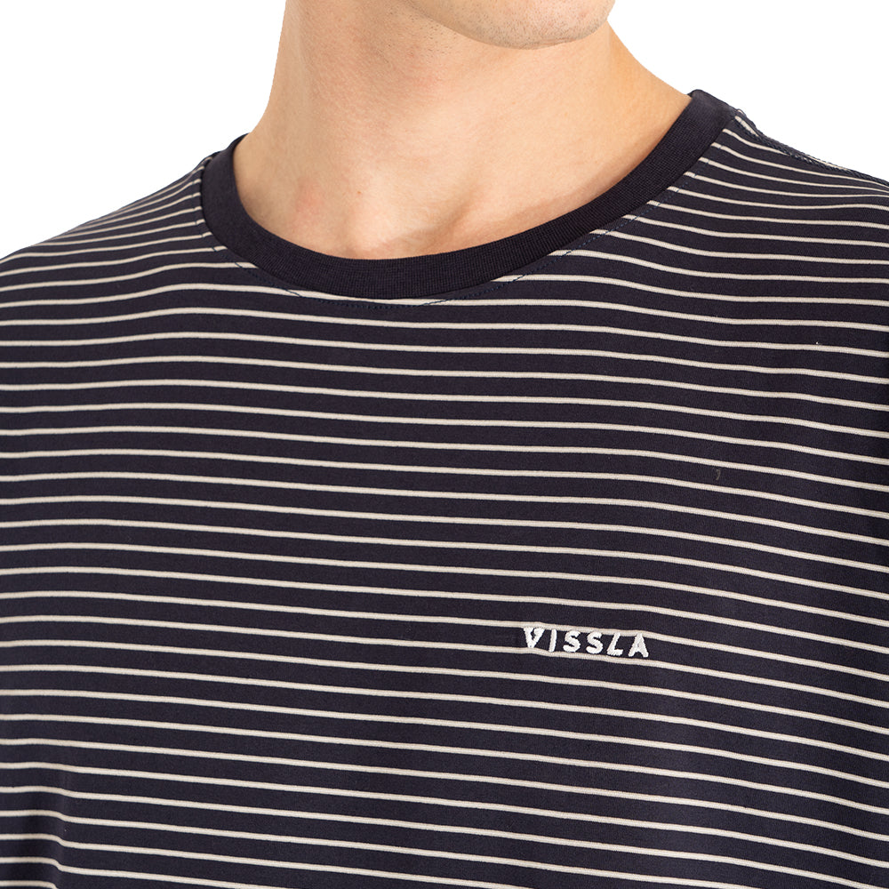 Camiseta Vissla Super Stripe Especial Listrada Azul Marinho