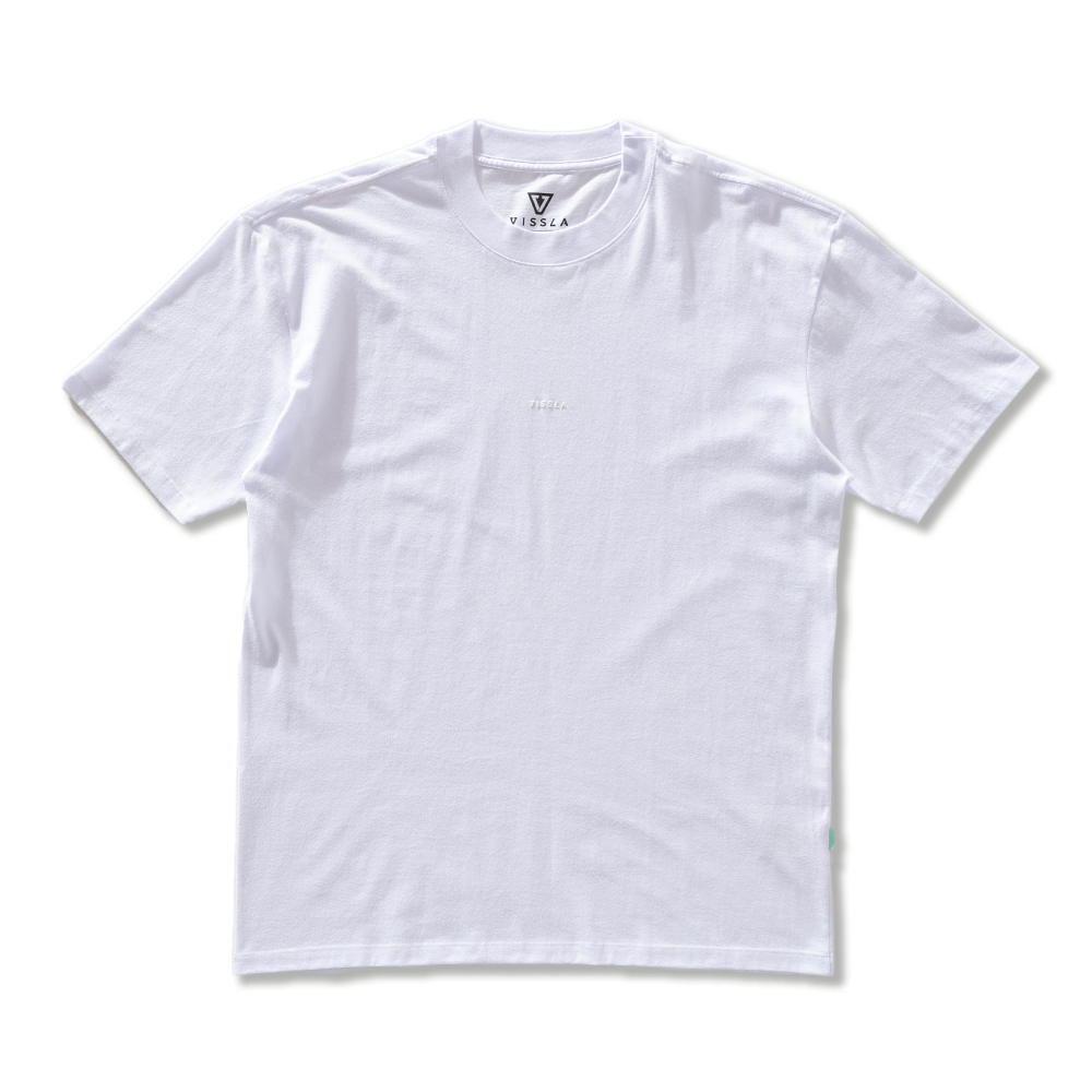 Camiseta Vissla Signature Over Manga Curta Branca