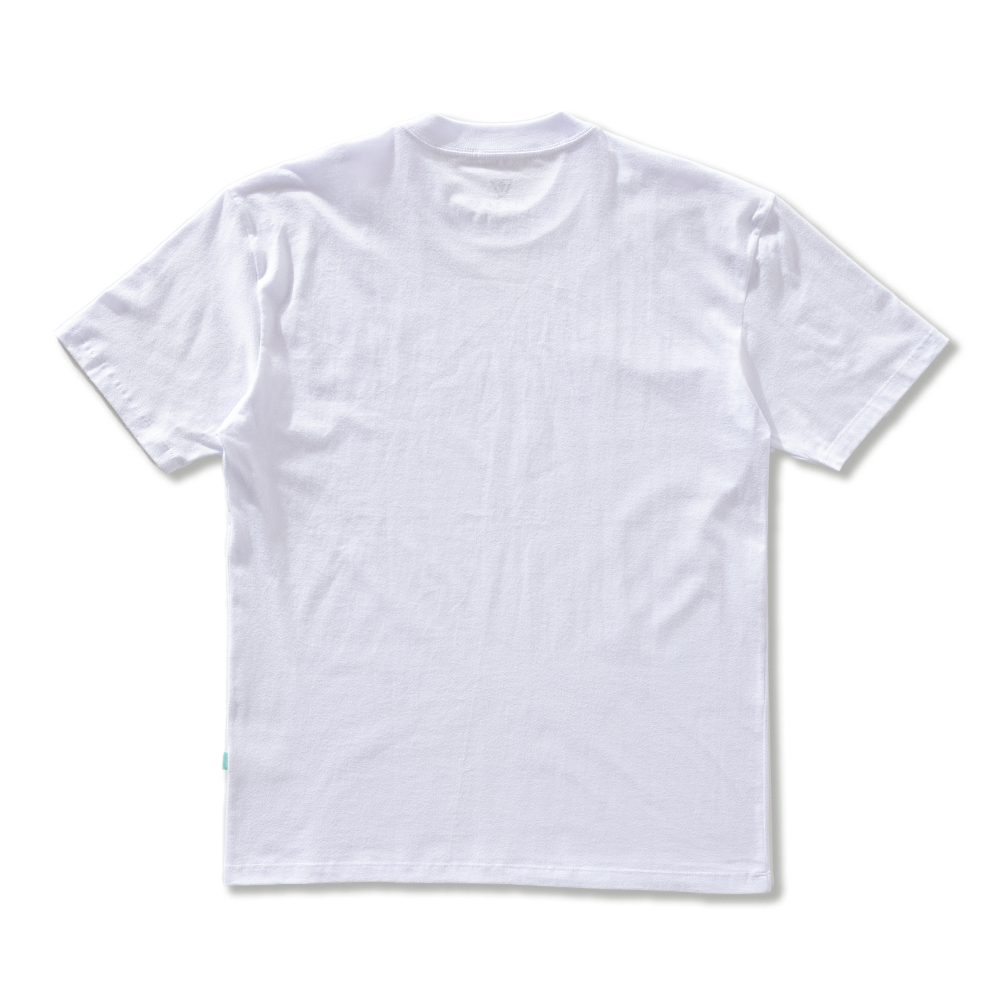 Camiseta Vissla Signature Over Manga Curta Branca