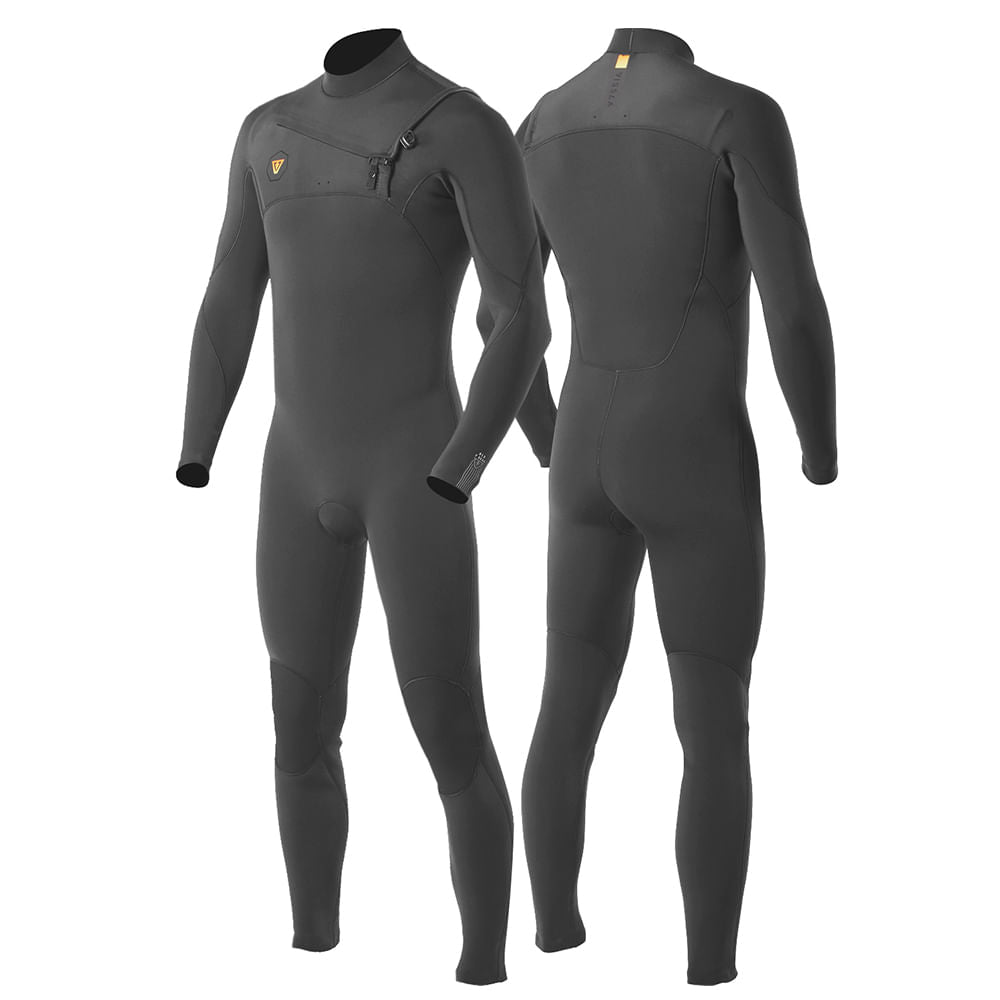 Long John Vissla 7 Seas 3/2 Full Chest Zip Cinza