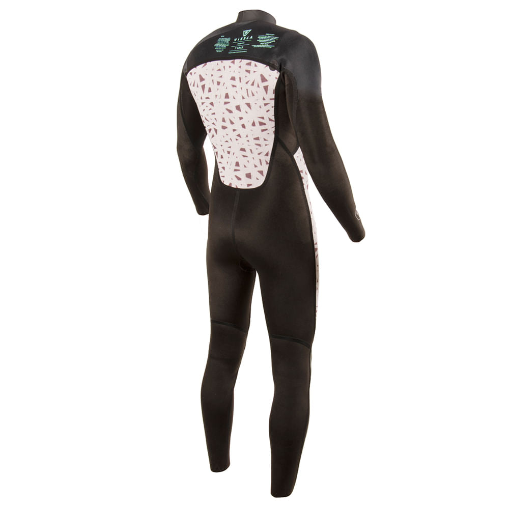 Long John Vissla 7 Seas 3/2 Full Chest Zip Cinza