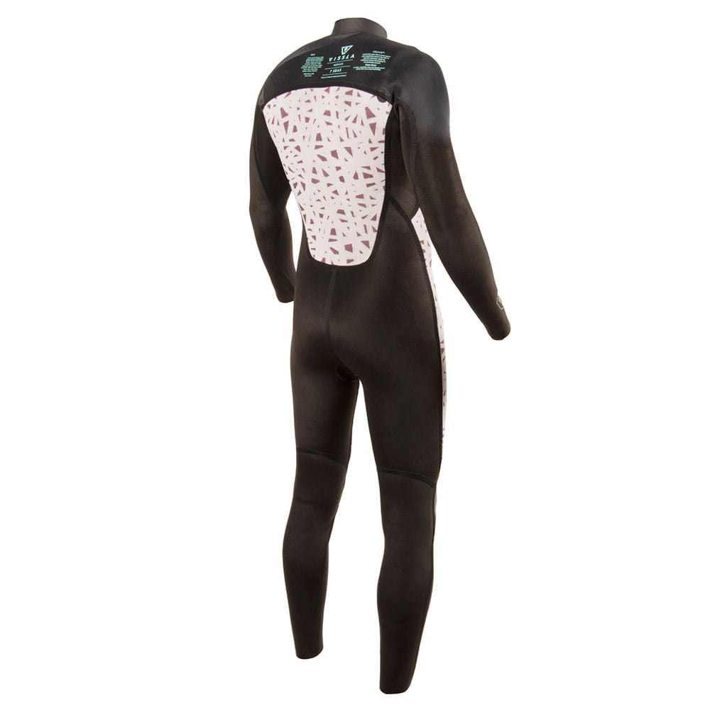 Long John Vissla 7 Seas 3/2 Full Chest Zip Vinho