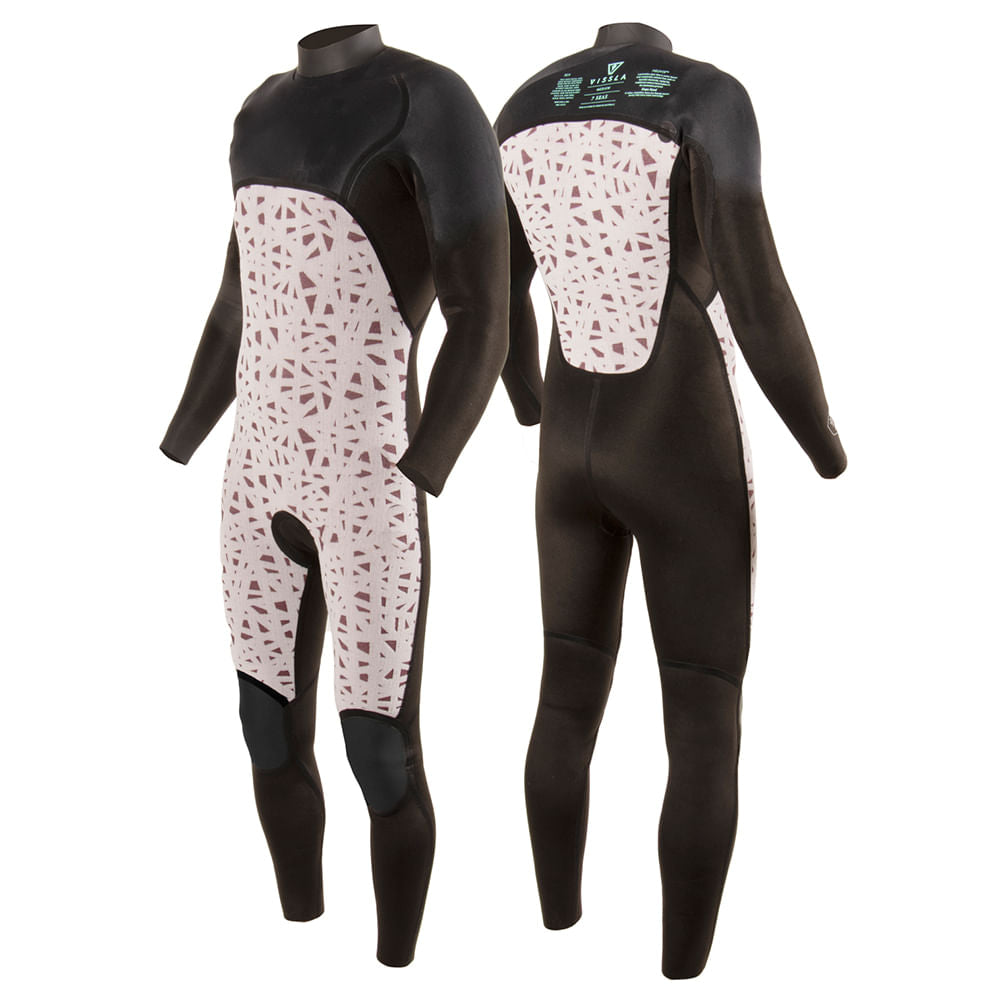 Long John Vissla 7 Seas 3/2 Full Chest Zip Vinho