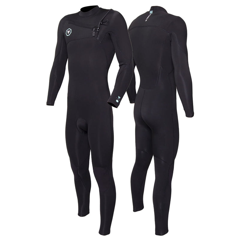 Long John Vissla 7 Seas 3/2 Full Chest Zip Preto