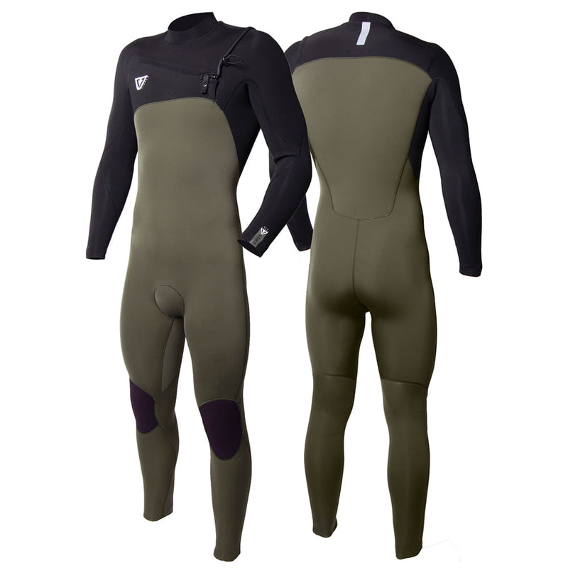 Long John Vissla 7 Seas Comp 3/2 Full Chest Zip Verde