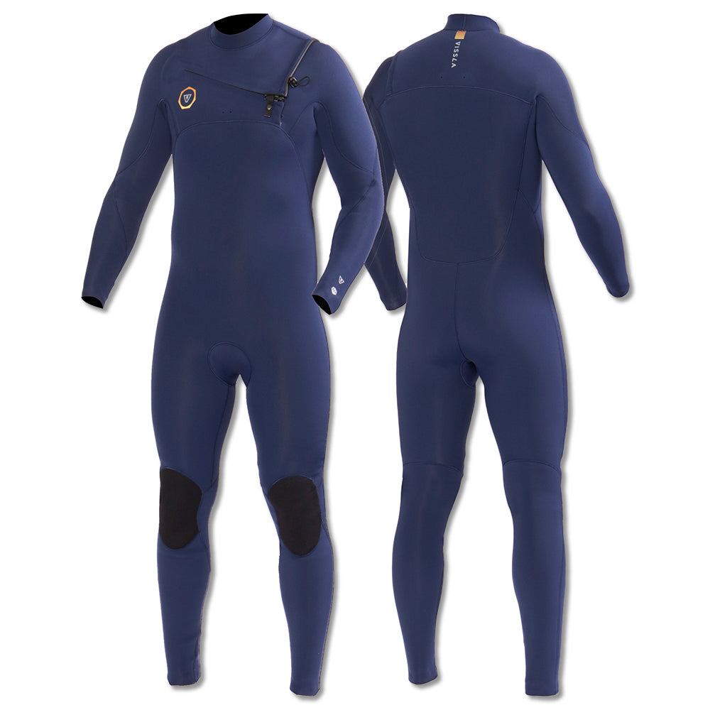 Long John Vissla 7 Seas 3-2 Full Chest Zip Azul Marinho