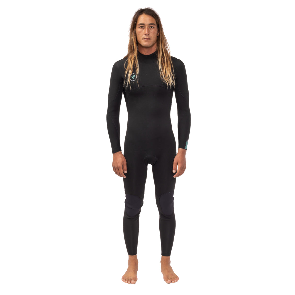 Long John Vissla 7 Seas 3-2 Full Chest Zip Preto