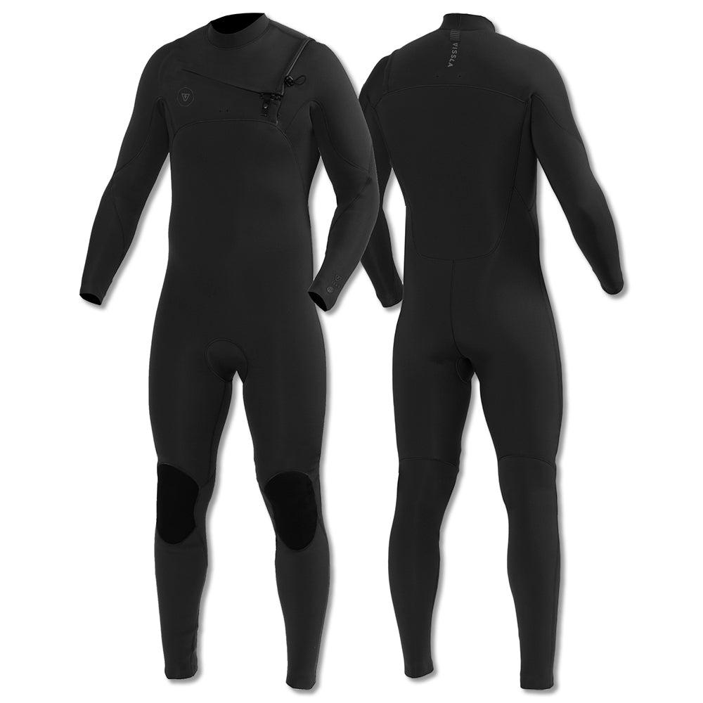 Long John Vissla 7 Seas 3-2 Full Chest Zip Preto