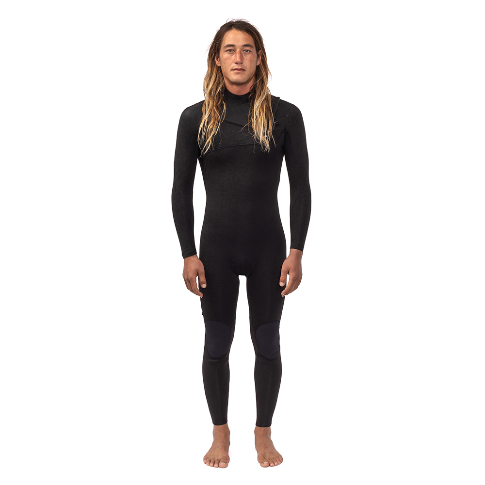 Long John Vissla 7 Seas 4-3 Full Chest Zip Preto
