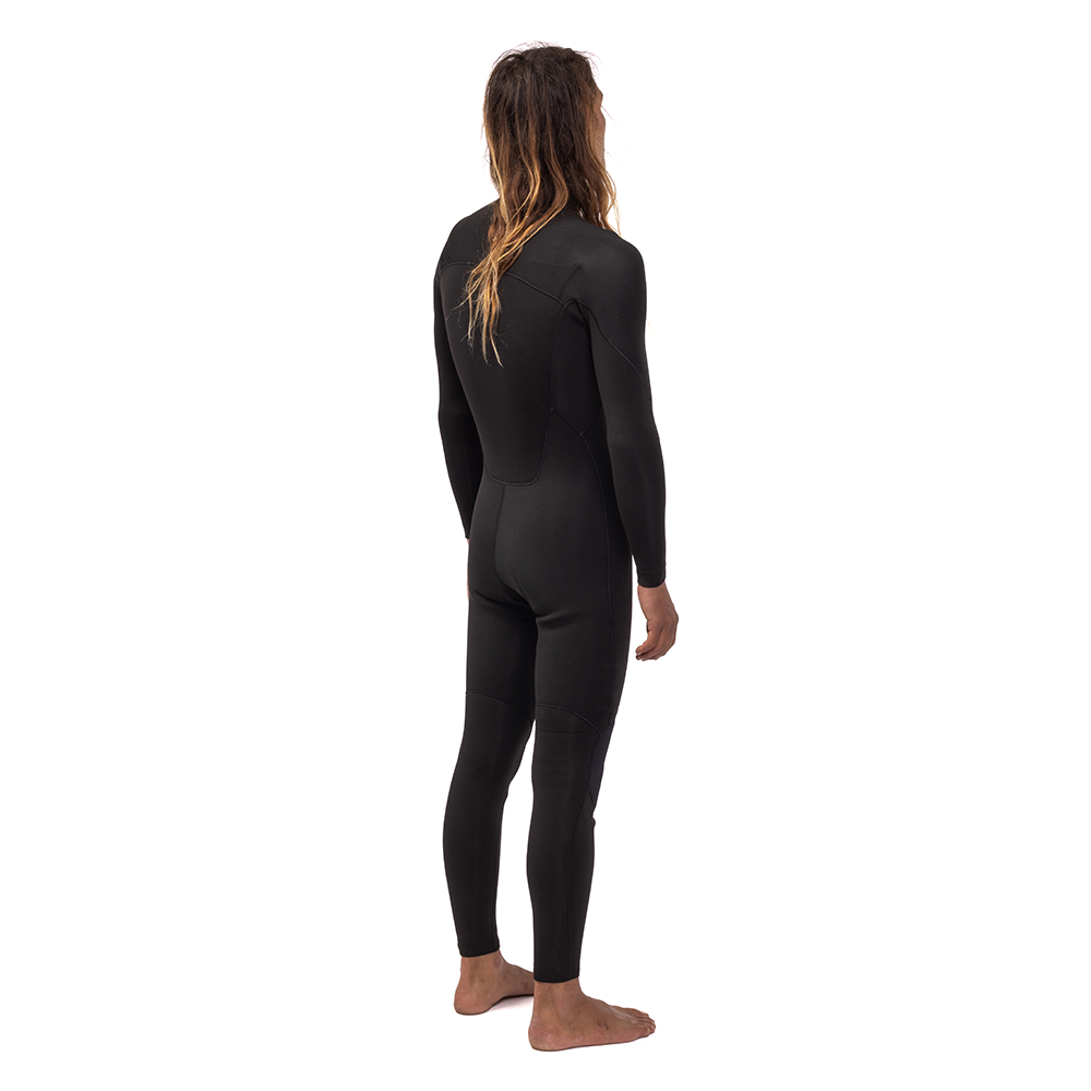 Long John Vissla 7 Seas 4-3 Full Chest Zip Preto