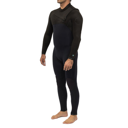 Long John Vissla High Seas II 3-2 Full Chest Zip Preto