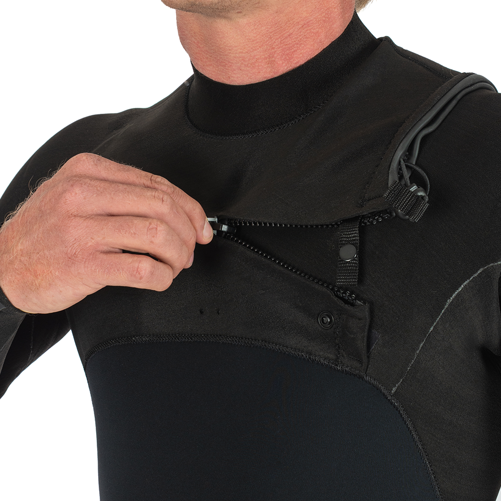 Long John Vissla High Seas II 3-2 Full Chest Zip Preto