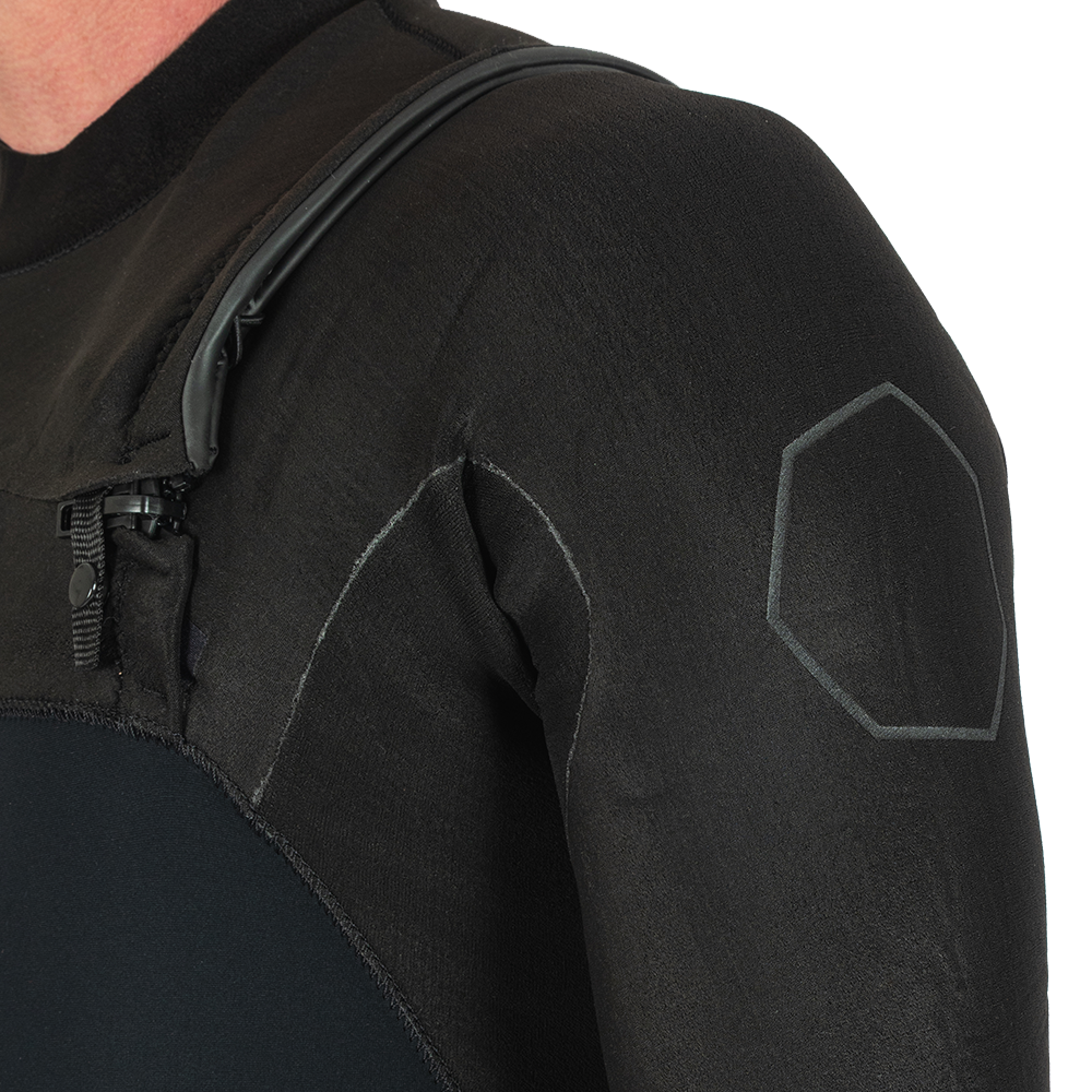 Long John Vissla High Seas II 3-2 Full Chest Zip Preto