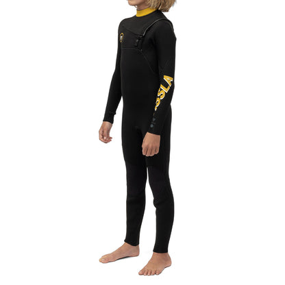 Long John Juvenil Vissla 7 Seas Boys 3-2 Full Chest Zip Preto