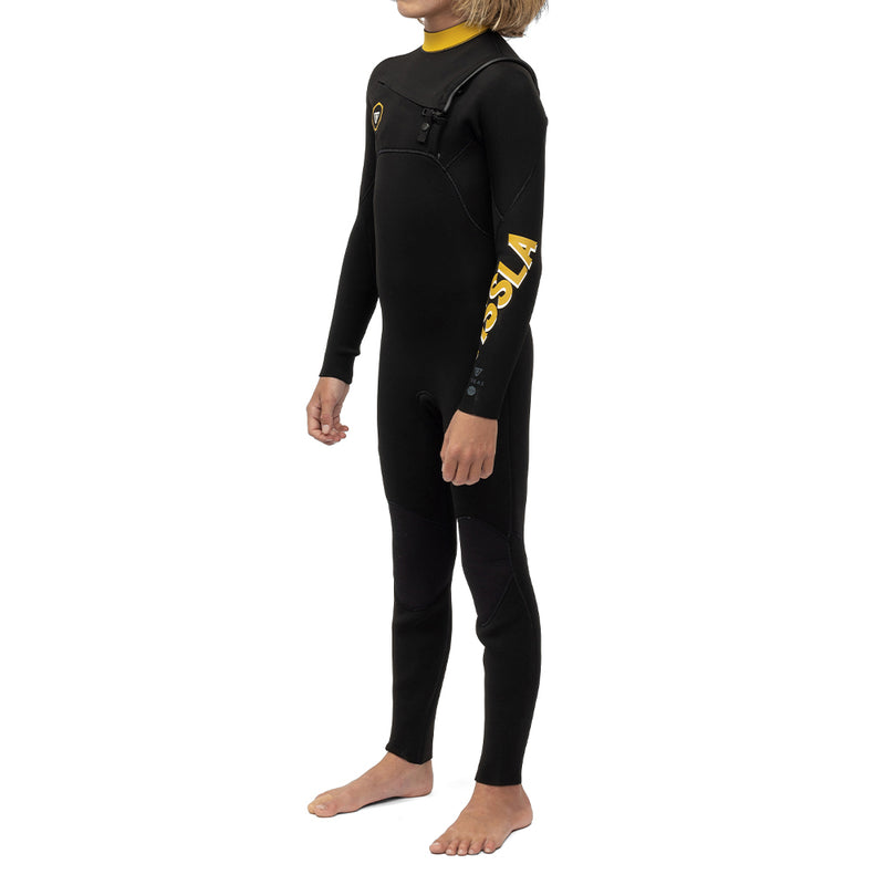 Long John Juvenil Vissla 7 Seas Boys 3-2 Full Chest Zip Preto