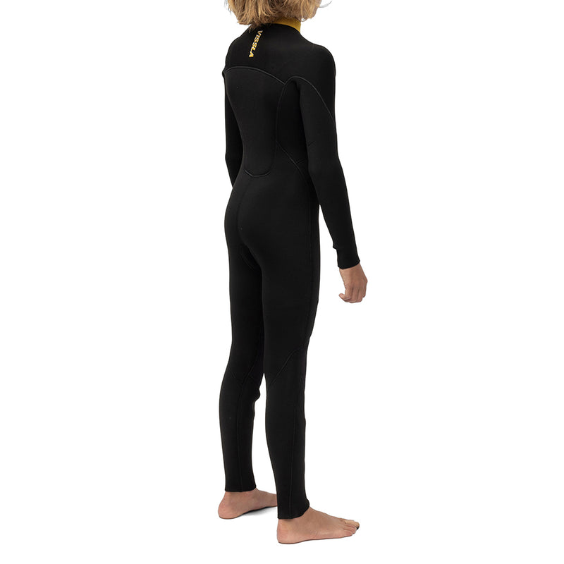 Long John Juvenil Vissla 7 Seas Boys 3-2 Full Chest Zip Preto