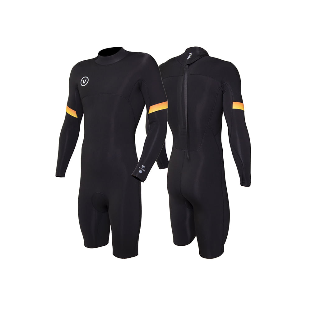 Short John Vissla Manga Longa Raditude 2/2 Back Zip Preto