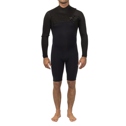 Short John Vissla High Seas II 2-2 LS Spring Preto