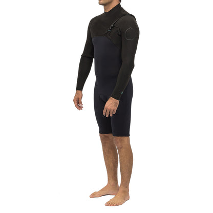 Short John Vissla High Seas II 2-2 LS Spring Preto