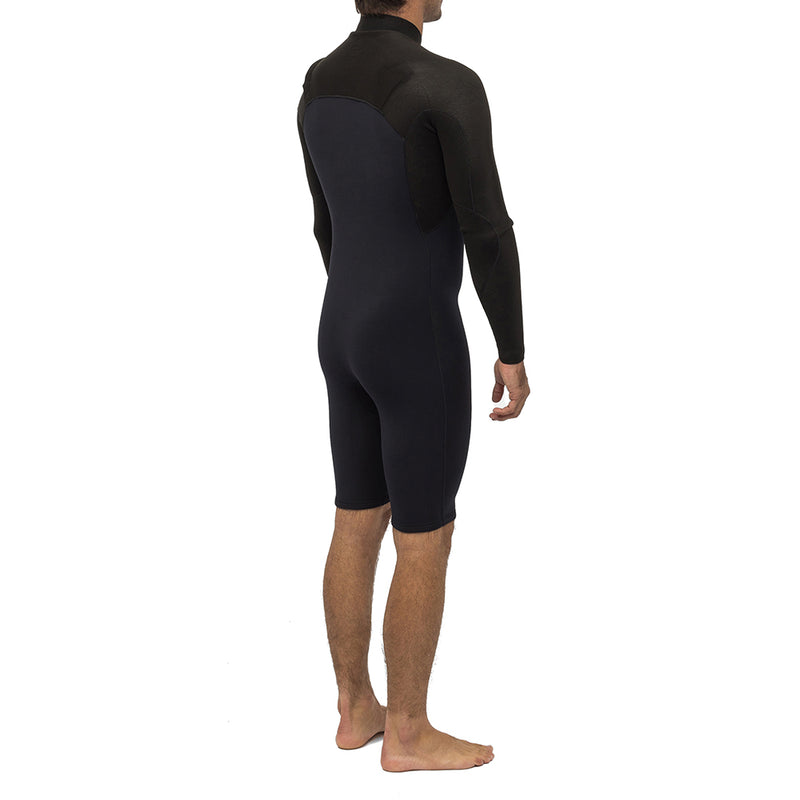 Short John Vissla High Seas II 2-2 LS Spring Preto
