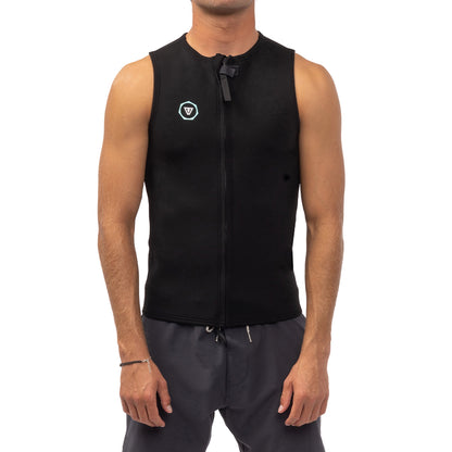 Jaqueta Neoprene Vissla 7 Seas 2MM Front Zip Vest Preto