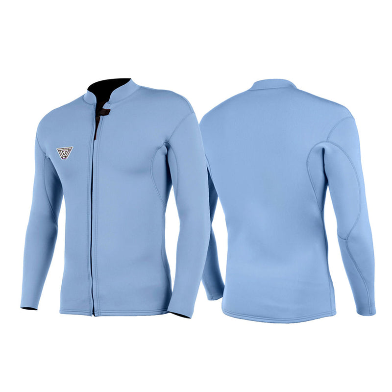 Jaqueta Neoprene Vissla Solid Sets Front Zip 2mm Azul
