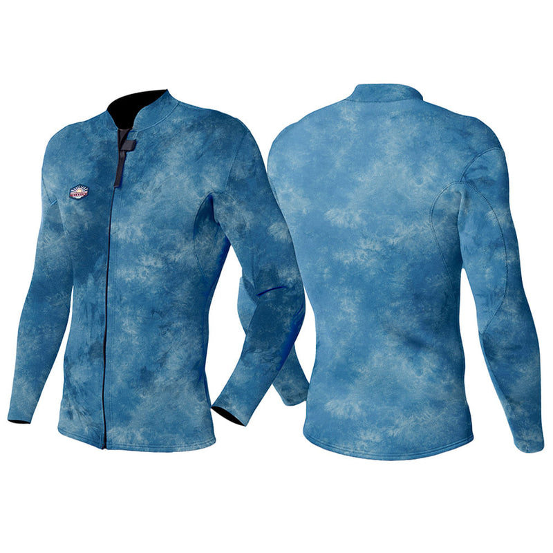 Jaqueta Neoprene Vissla Solid Sets 2MM Front Zip Azul
