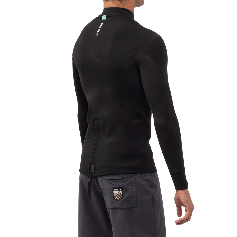 Jaqueta Neoprene Vissla 7 Seas 1mm LS Preto